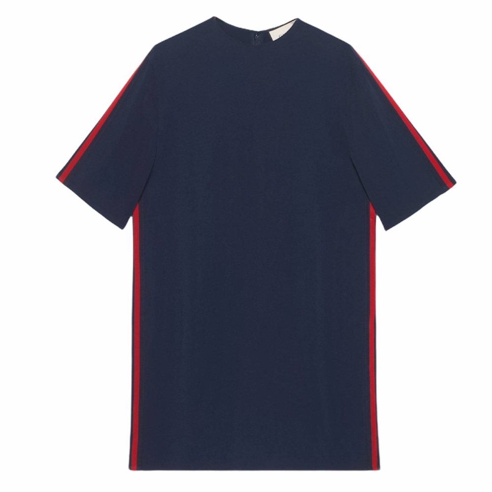 NWT Gucci Stretch Viscose Tunic Dress With Web
